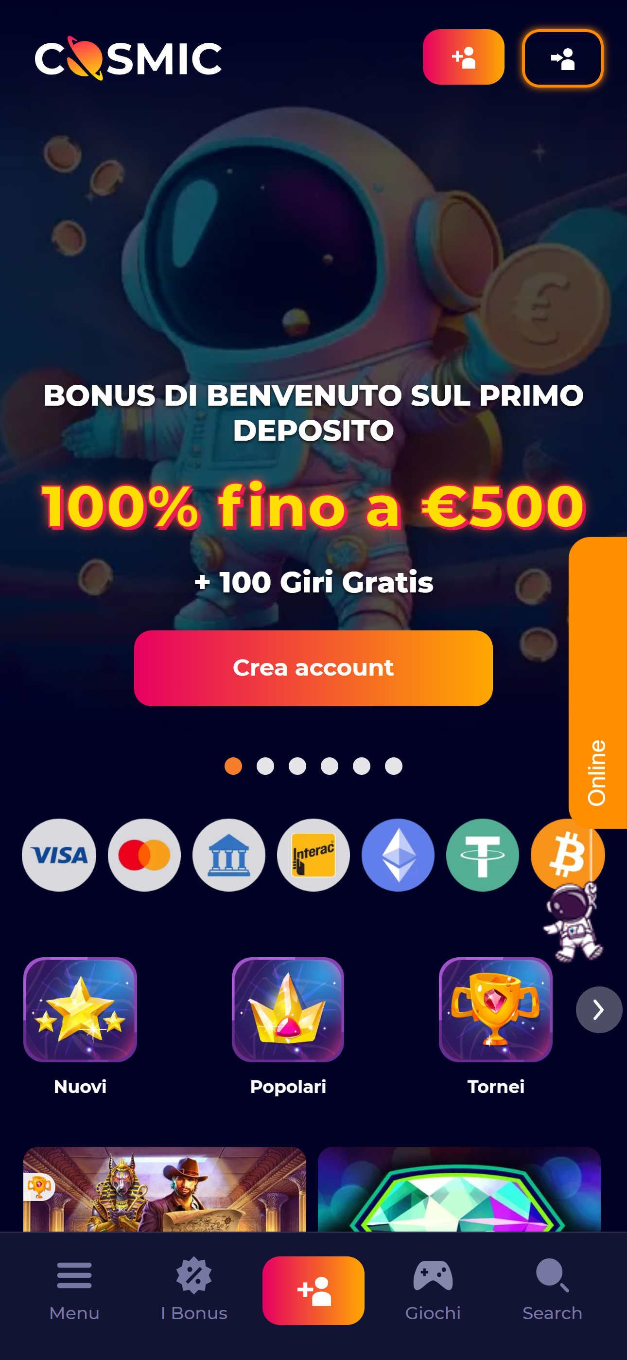Cosmicslot Casino